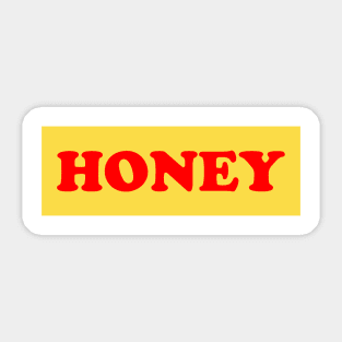 Honey Yellow Box Logo Sticker